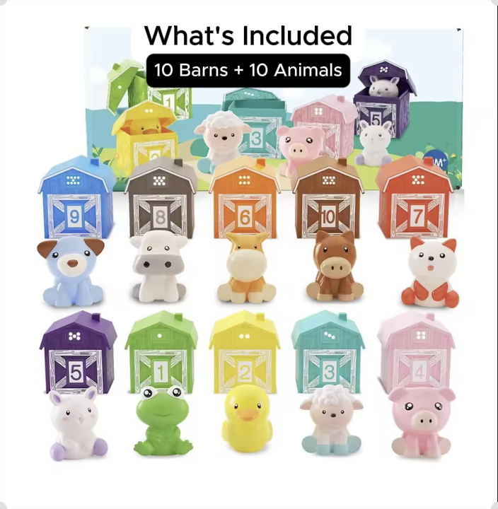 Barnyard Buddies Count™ – Educational Animal Counting Set