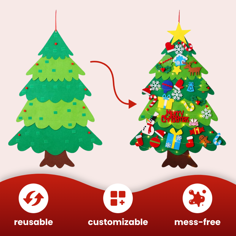 MyMerryTree™ Interactive Felt Christmas Tree
