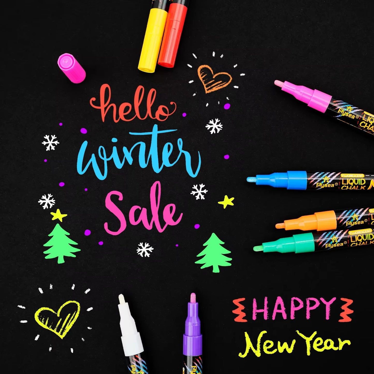 GlowWhiz™ Liquid Chalk Erasable Markers