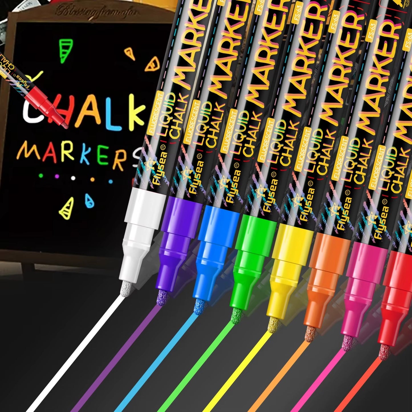 GlowWhiz™ Liquid Chalk Erasable Markers